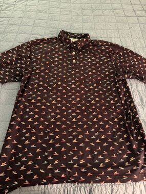 Straight Down Mens golf polo men’s medium